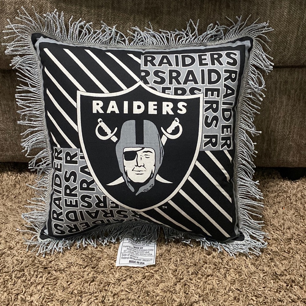 NFL Raiders Accent Logo Pillow